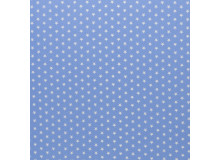 REST 87cm Baumwolle - Sternchen 1cm hellblau